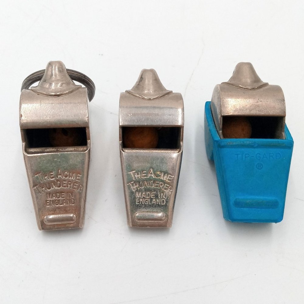Acme Thunderer Whistle Collection GEMSCO Keychain Lot of 3 Sports Military Polic